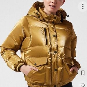 Blanc Noir Metallic Gold Puffer Size Small